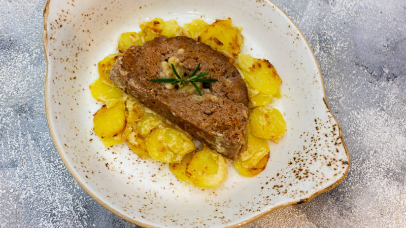 Hackbraten mit Kartoffeln in Sahne - Leckere Koch &amp; Grill Rezepte